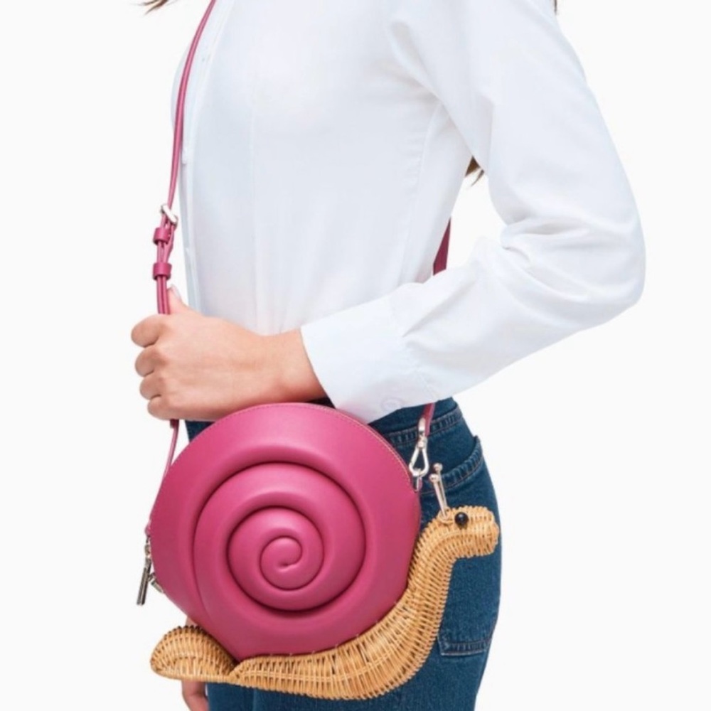 Kate Spade wicker snail crossbody bag